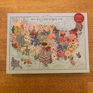Floral map puzzle